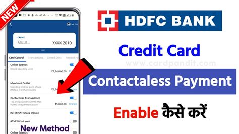 how to enable contactless transaction in hdfc credit card|hdfc bank online transactions.